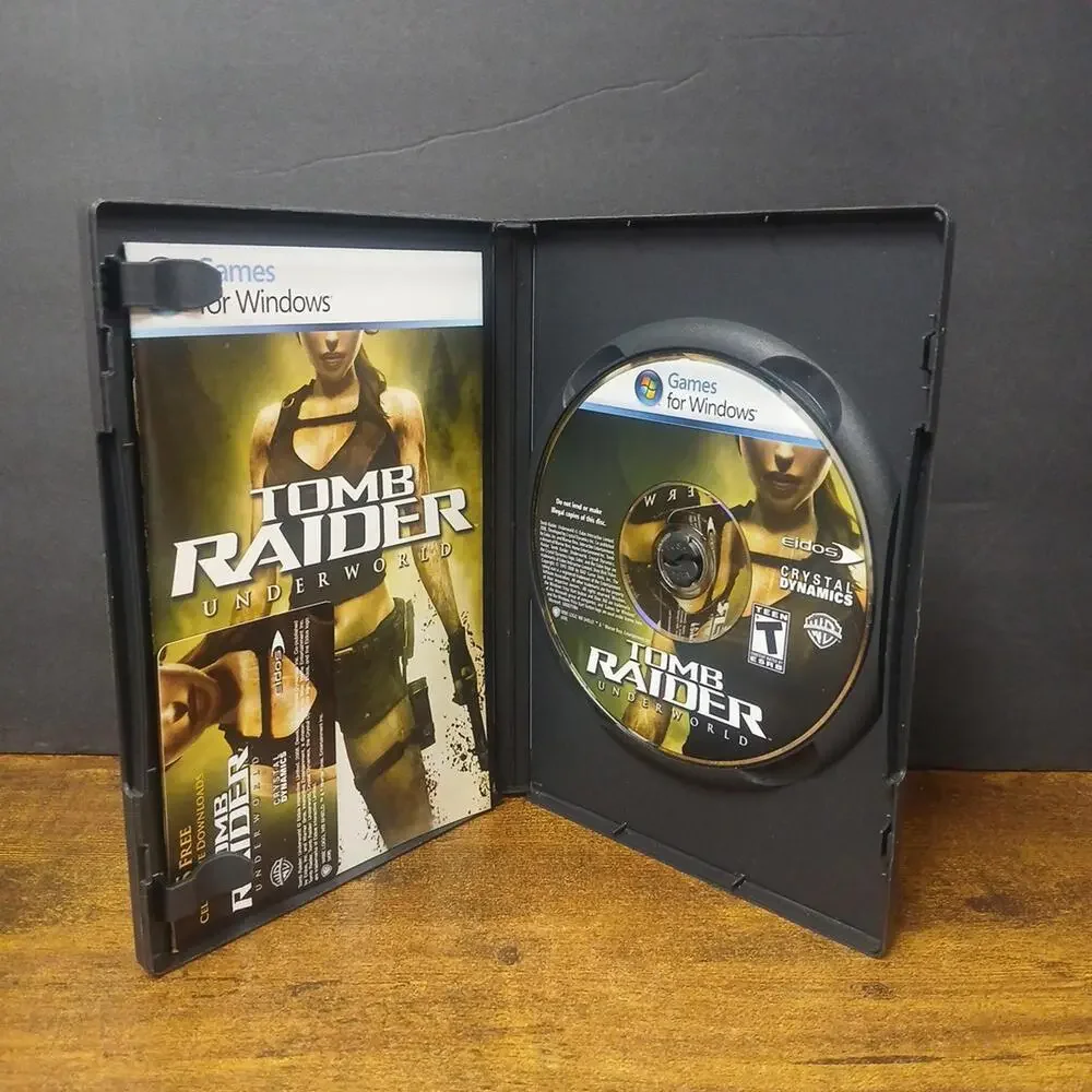 Tomb Raider Underworld Video Game for Windows PC, 2008, DVD-ROM, TESTED